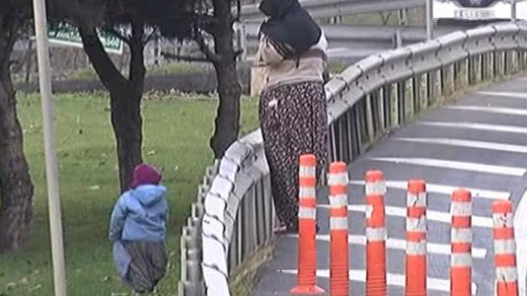 Otomobille gelip üstlerini değiştirip otoyolda dilendiler