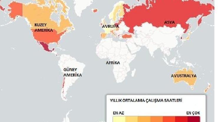 İşte ülkelere göre çalışma saatleri