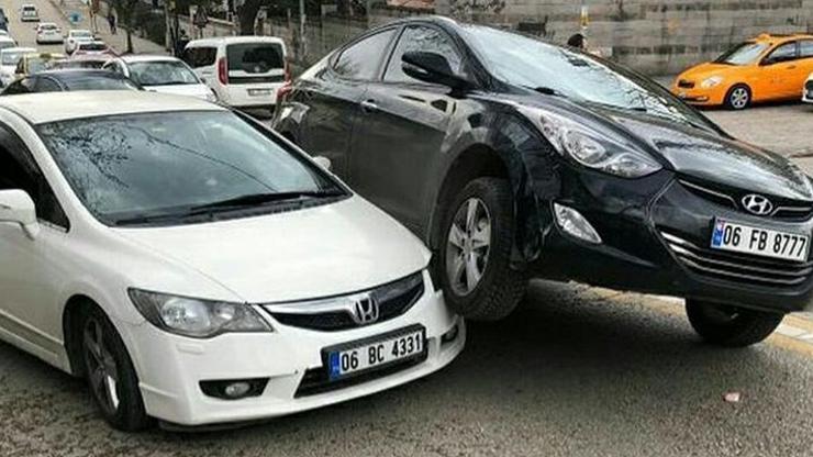 Cadde ortasında ilginç görüntü