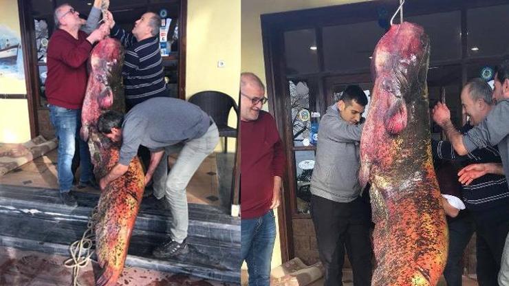 Gölde yakaladılar: Tam 2 metre 10 santim