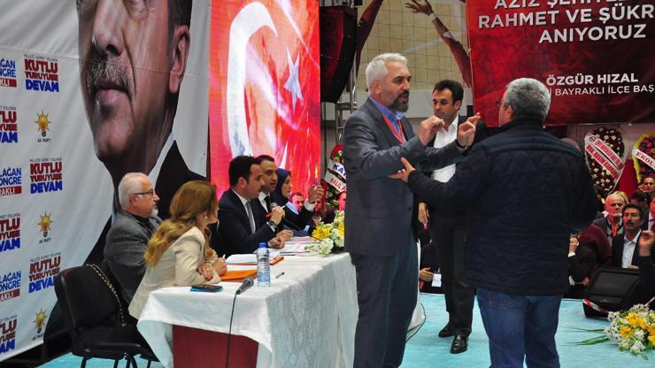 AK Parti Bayraklı kongresinde çift liste krizi