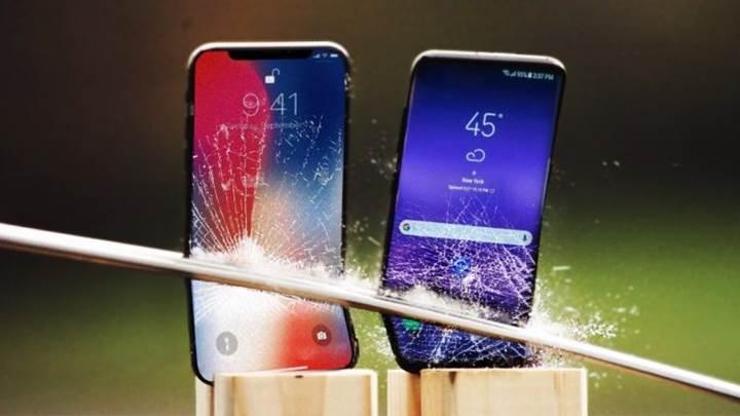 Galaxy S9+ ve iPhone X düşme testinde karşı karşıya