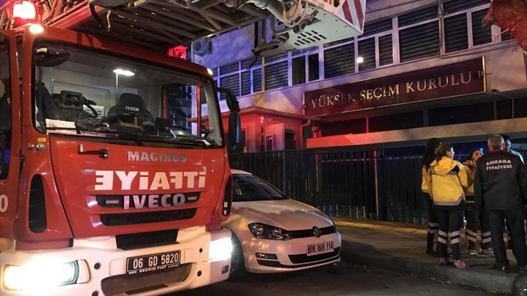YSKnın deposunda yangın çıktı