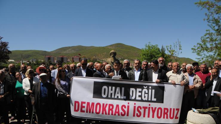 Tuncelide OHAL değil, demokrasi istiyoruz eylemi