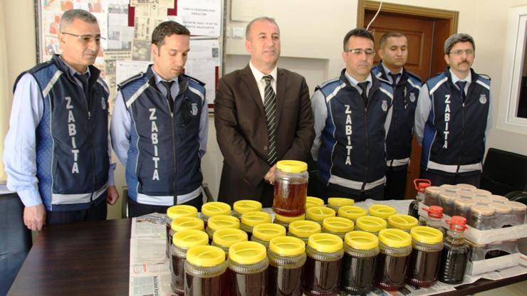 Sahte bal ve pekmezler imha edildi