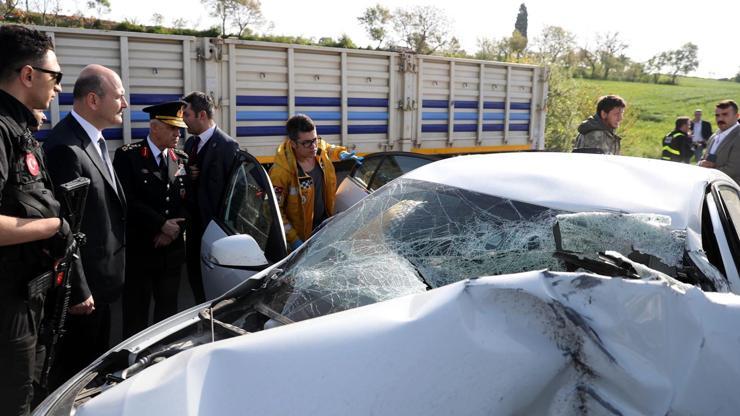 Süleyman Soylunun konvoyu önünde kaza: 6 yaralı