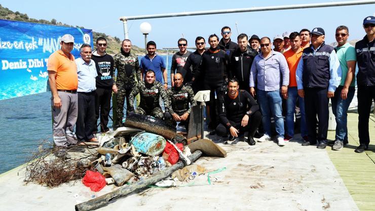 Küçükbük Koyunda deniz dibi temizliği