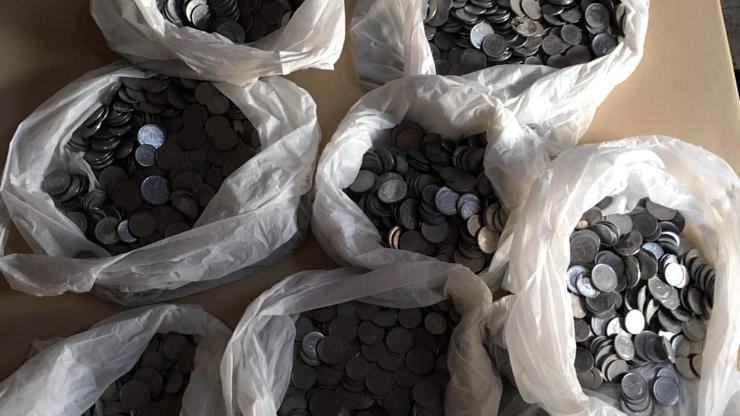 1960-1970 basımı 3500 adet madeni para bulundu