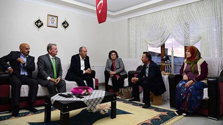 Muharrem İnceden, şehit polisin baba evine ziyaret