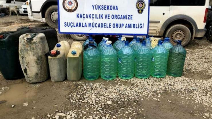 Hakkari’de kaçak akaryakıt ve sigara ele geçirildi