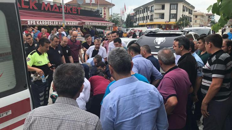 Akşenerin mitinginde görevli polis kalp spazmı geçirdi