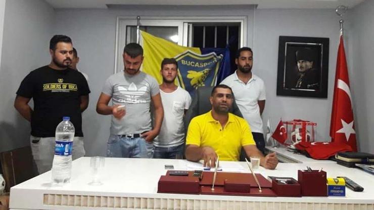 Bucaspor taraftarları camı pencereyi kırıp kulübe el koydu