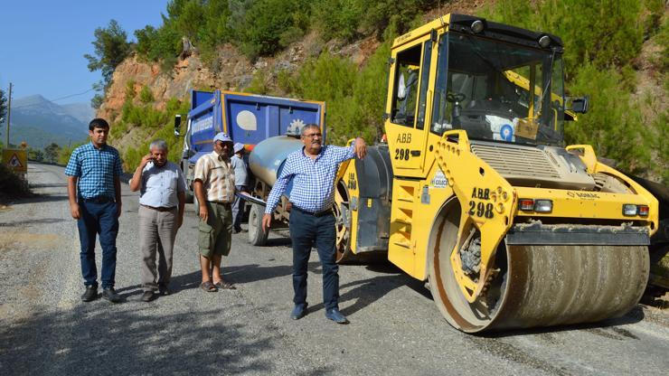 Alanya Dim grup yoluna sıcak asfalt