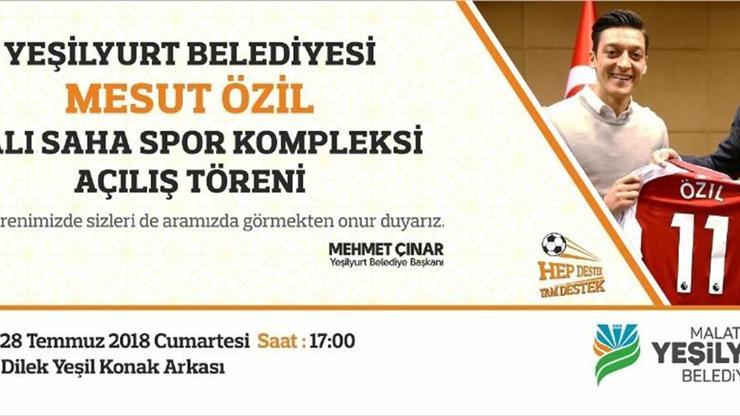 Mesut Özilin ismi Malatyada spor kompleksine verildi