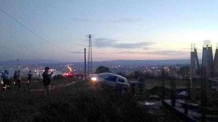 İnşaat temeline düşmekten son anda kurtuldu