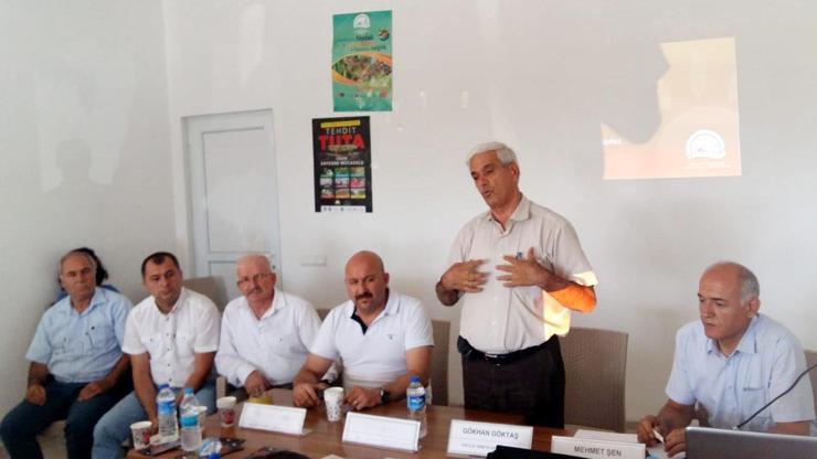 Domates üreticilerine tuta anlatıldı