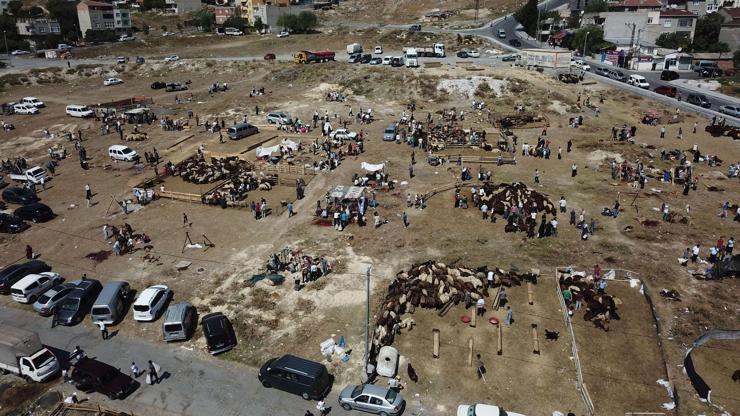 /havadan fotoğraflar / Başakşehirde boş arsa kaçak kesim yapanlarla doldu