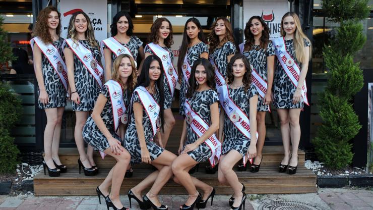 Miss Mediterranean güzelleri basın karşısında