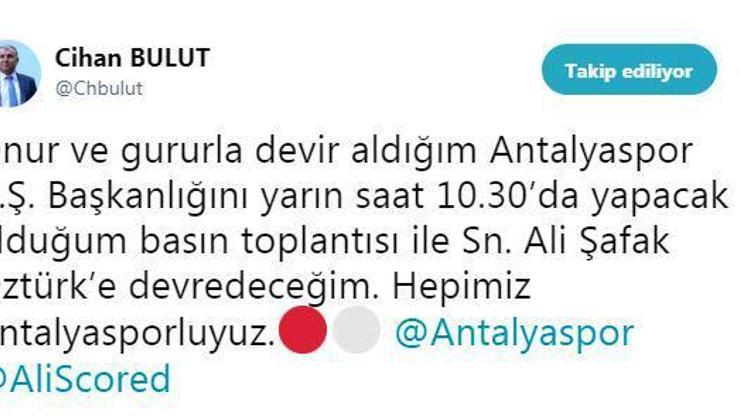 Başkan Bulut, görevini Öztürke devredecek