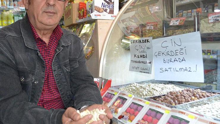 İnegöllü esnaf Çinden gelen çekirdeği satmama kararı aldı