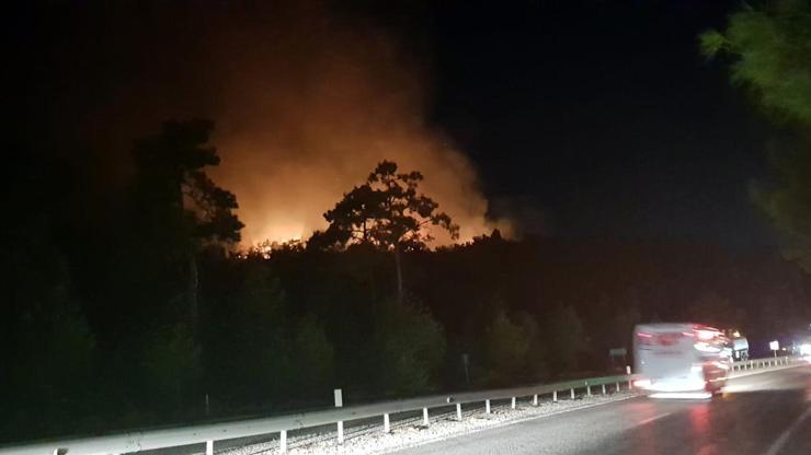 Antalyanın Kemer ilçesinde orman yangını