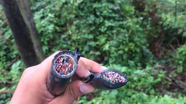 Kablo hırsızları suçüstü yakalandı