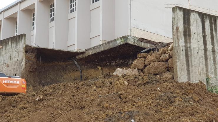 Orduda okulun çöken istinat duvarı hatalı yapılmış