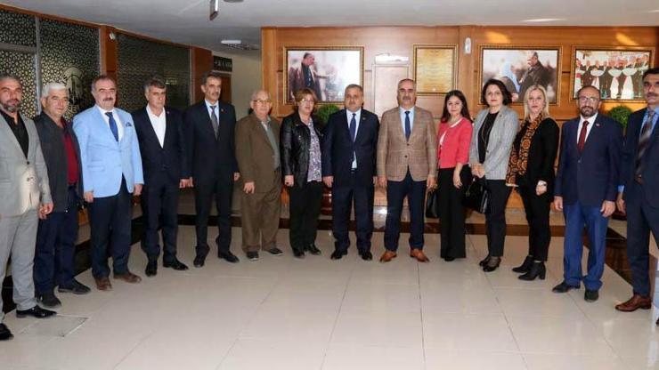 Muhtarlar Konfederasyonundan Başkan Aydına ziyaret