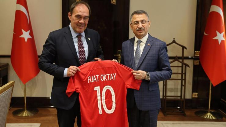 TFF Başkanı Demirörenden Cumhurbaşkanı Yardımcısı Oktaya ziyaret