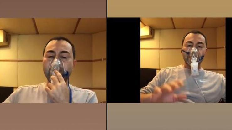 Serdar Ortaç oksijen tüpüyle şarkı söyledi