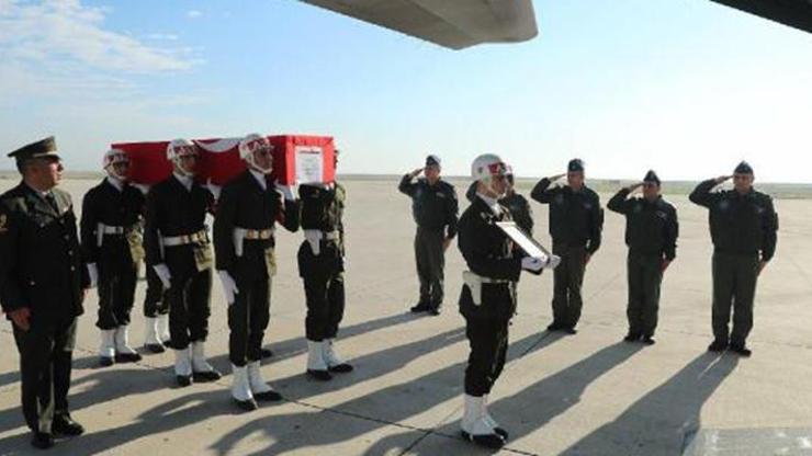 Şehit Üsteğmenin cenazesi İstanbula gönderildi
