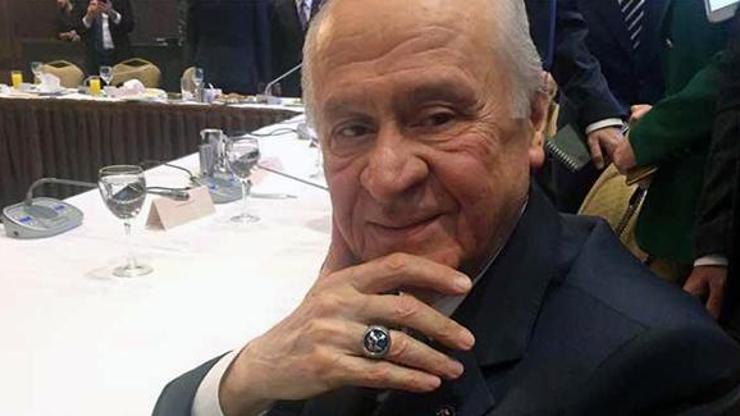 Bahçeli dikkat çeken yüzüğünü anlattı