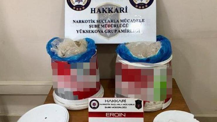 Turşu ve peynir kovasında eroin sevkiyatı