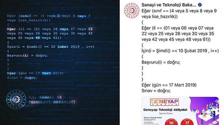 Bakan Varanktan kodlamalı tweet