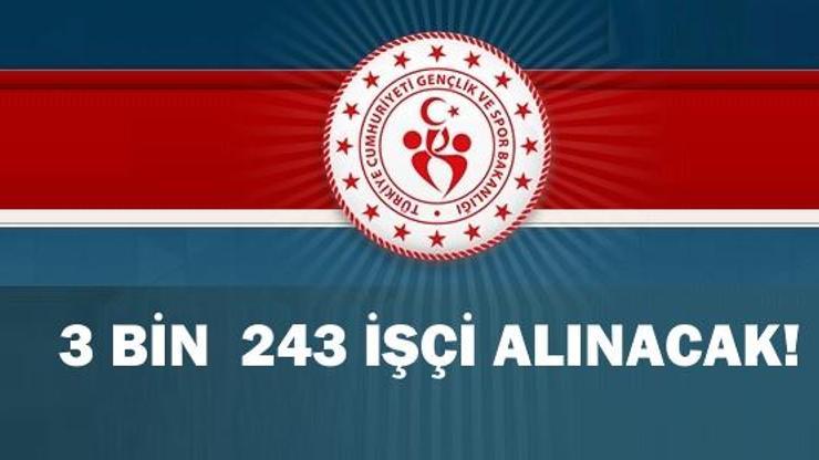 Gençlik ve Spor Bakanlığı İŞKUR üzerinden işçi alımı yapacak İşte başvuru şartları…