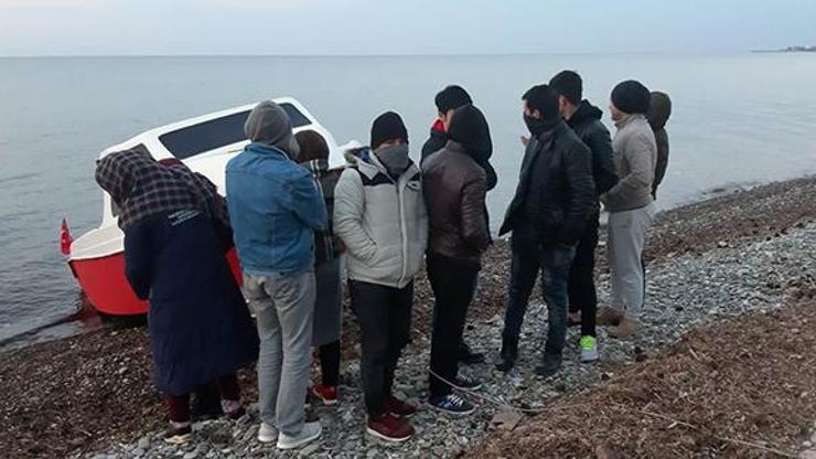 Edremitte 17 kaçak göçmen yakalandı