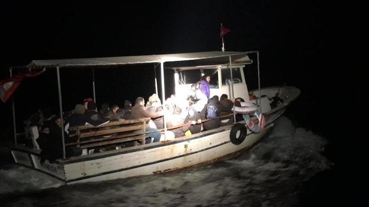 Bodrum açıklarında 46 göçmen böyle yakalandı