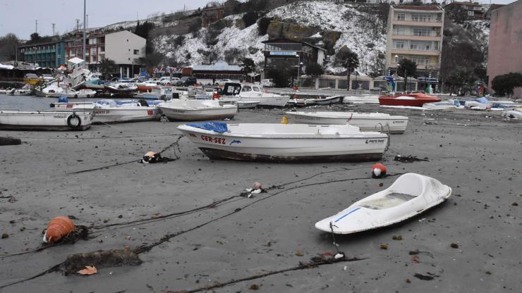 Tekirdağda deniz 30 metre çekildi
