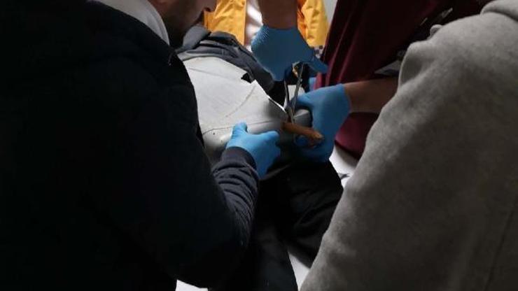 Leğenle kayan çocuğun kalçasına dal parçası saplandı