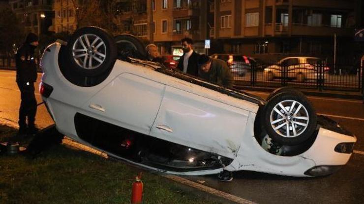 Takla atan otomobil sürücüsü, kayıplara karıştı