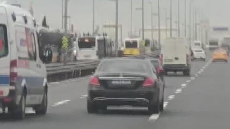 Magandanın ambulansa yol vermeme çabası kamerada