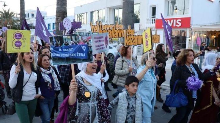 Bodrumlu kadınlardan 8 Mart yürüyüşü