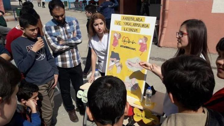 İslahiyede öğrencilere ilk yardım eğitimi