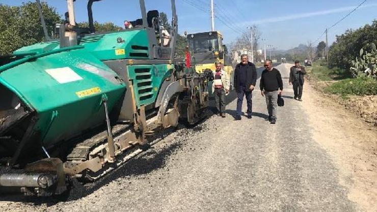 Çakış ve Hocalar yoluna sıcak asfalt