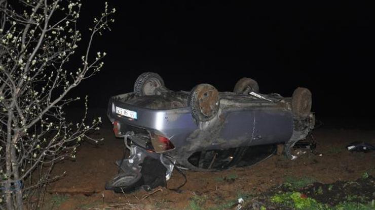 Malkarada otomobil takla attı: 2 yaralı