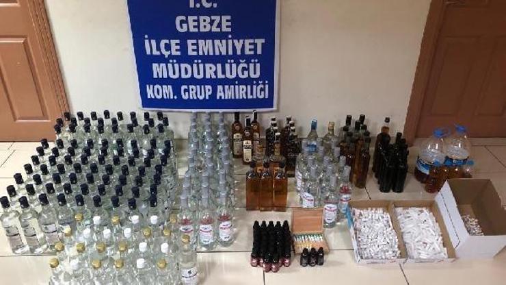 Şarküteride kaçak içkiler ele geçirildi