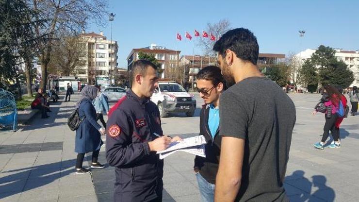 Düzce itfaiyesi yangın anketi yaptı