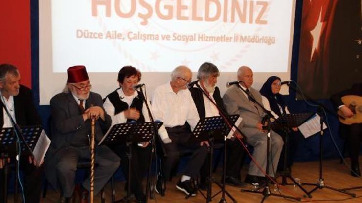 Düzcede yaşlılar hünerlerini sergiledi