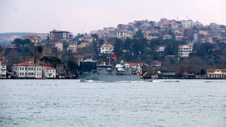 Fransız mayın gemisi Boğazdan geçti
