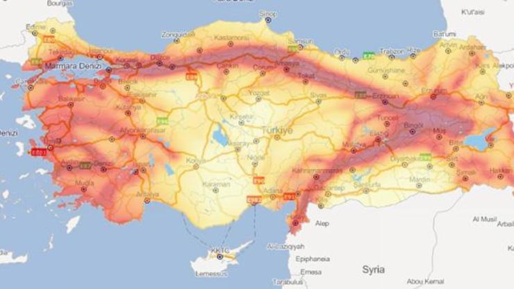 Birçok ilin deprem tehlikesi değeri değişti